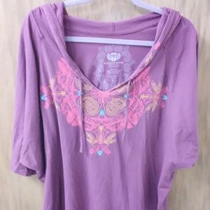 Warriors in Pink Hooded Dolman Top